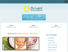 Tablet Screenshot of bristolholistictherapies.com